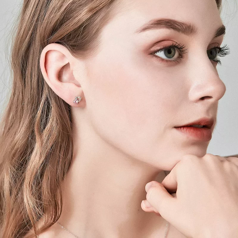 (afbeelding voor) Pandora Style Hart en ziel Oorknopjes - SCE090 - Bekijken 8