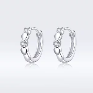 (afbeelding voor) Pandora Style Hart vorm Oorringen - SCE777