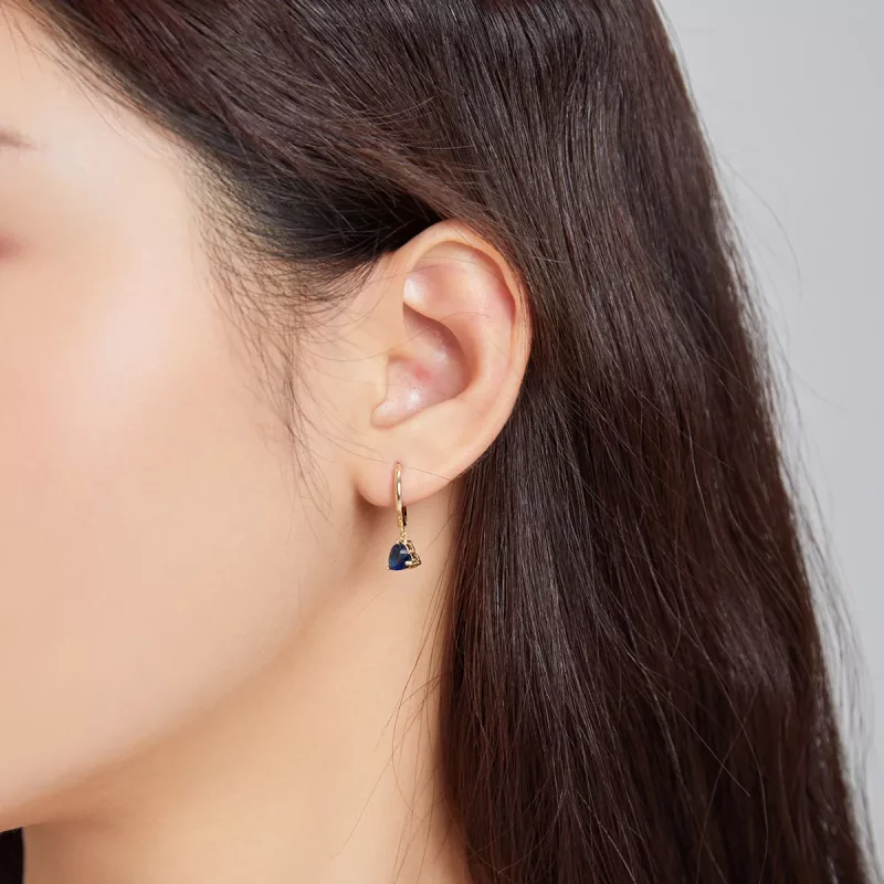 (afbeelding voor) Pandora Style Harten Oorhangers - SCE1019-BU - Bekijken 4