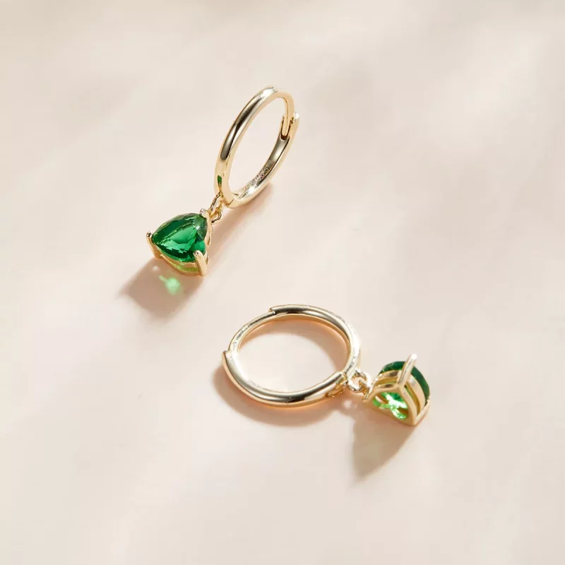 (afbeelding voor) Pandora Style Harten Oorhangers - SCE1019-GN - Bekijken 2