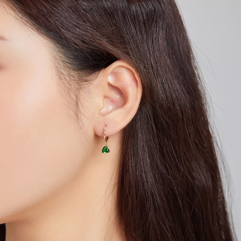(afbeelding voor) Pandora Style Harten Oorhangers - SCE1019-GN - Bekijken 4