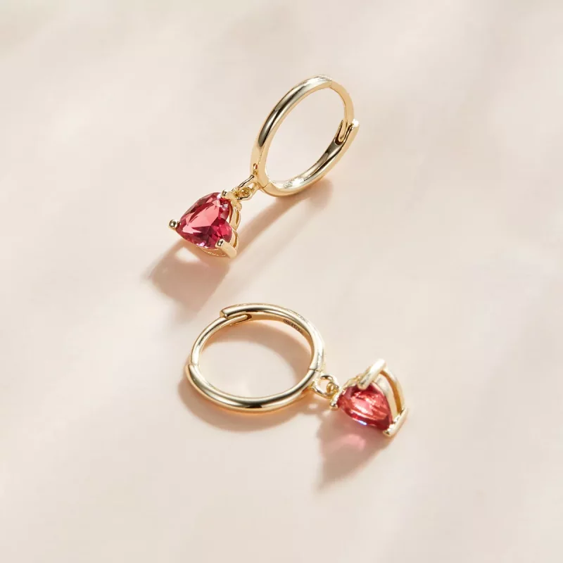 (afbeelding voor) Pandora Style Harten Oorhangers - SCE1019-RD - Bekijken 2