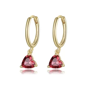 Pandora Style Harten Oorhangers - SCE1019-RD (afbeelding voor) Pandora Style Harten Oorhangers - SCE1019-RD