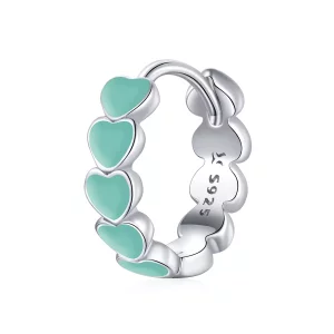 Pandora Style Harten Oorringen - SCE1052-TQ (afbeelding voor) Pandora Style Harten Oorringen - SCE1052-TQ