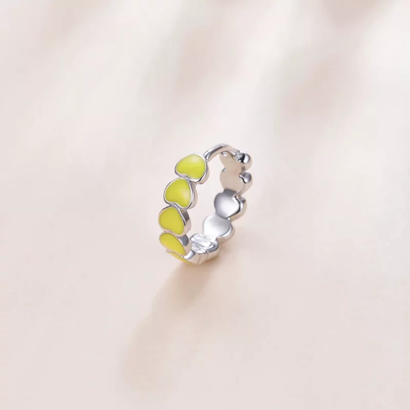 (afbeelding voor) Pandora Style Harten Oorringen - SCE1052-YE - Bekijken 2
