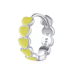 Pandora Style Harten Oorringen - SCE1052-YE (afbeelding voor) Pandora Style Harten Oorringen - SCE1052-YE