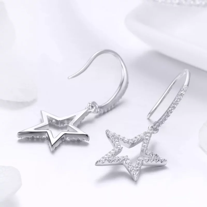 (afbeelding voor) Pandora Style Heldere Ster Oorhangers - SCE434 - Bekijken 4
