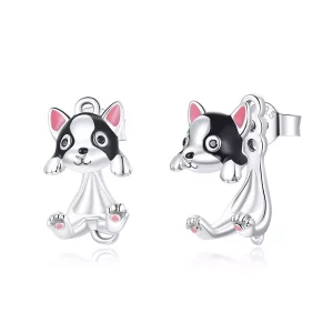 Pandora Style Hond Oorknopjes - SCE978 (afbeelding voor) Pandora Style Hond Oorknopjes - SCE978