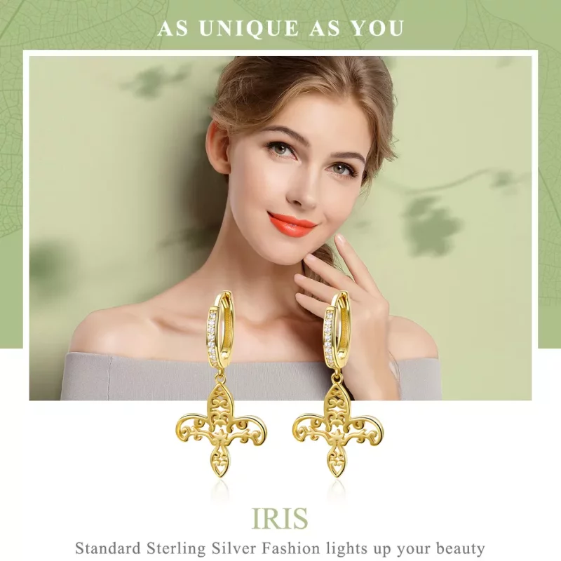(afbeelding voor) Pandora Style Iris Oorhangers - SCE535 - Bekijken 2