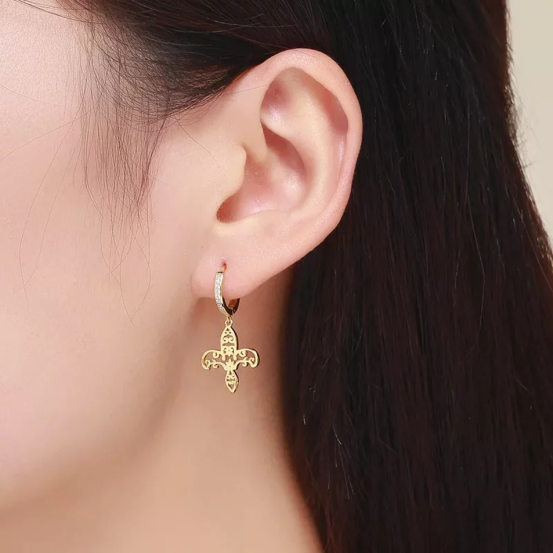 (afbeelding voor) Pandora Style Iris Oorhangers - SCE535 - Bekijken 4