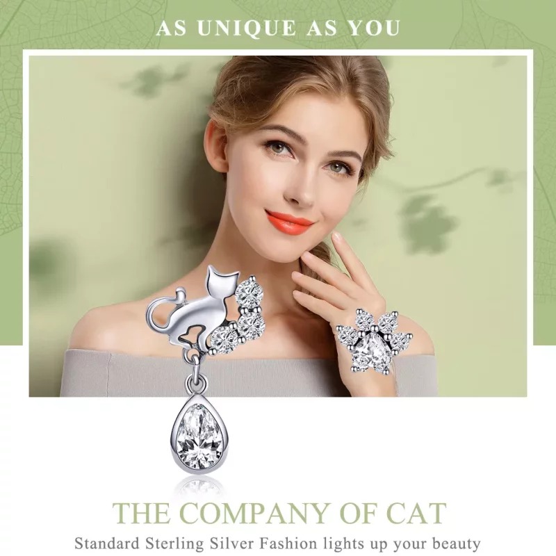 (afbeelding voor) Pandora Style Katten gezelschap Oorknopjes - SCE424 - Bekijken 2