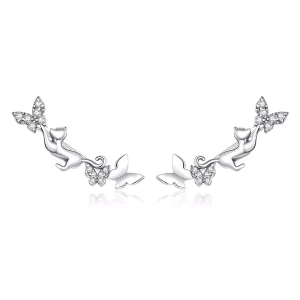 Pandora Style Kat & Vlinders Oorknopjes - SCE961 (afbeelding voor) Pandora Style Kat & Vlinders Oorknopjes - SCE961