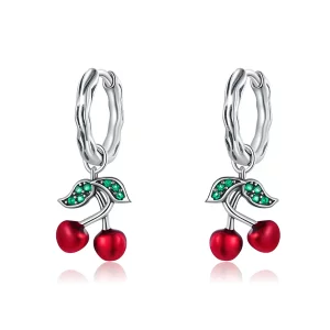 Pandora Style Kers Oorhangers - SCE905 (afbeelding voor) Pandora Style Kers Oorhangers - SCE905