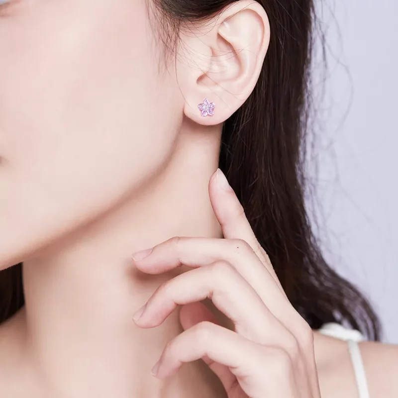 (afbeelding voor) Pandora Style Kersebloesem Oorknopjes - SCE644 - Bekijken 6
