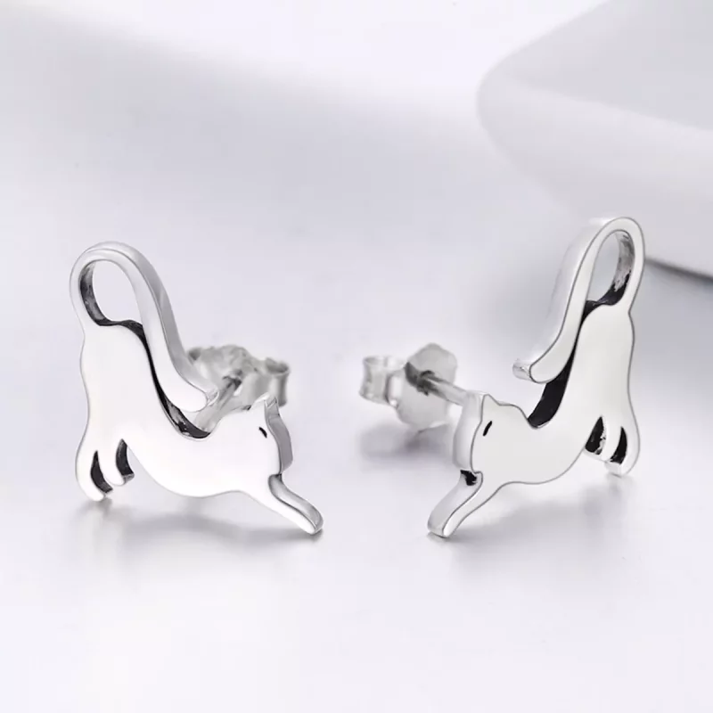 (afbeelding voor) Pandora Style Kitty spelen Oorknopjes - SCE366 - Bekijken 2