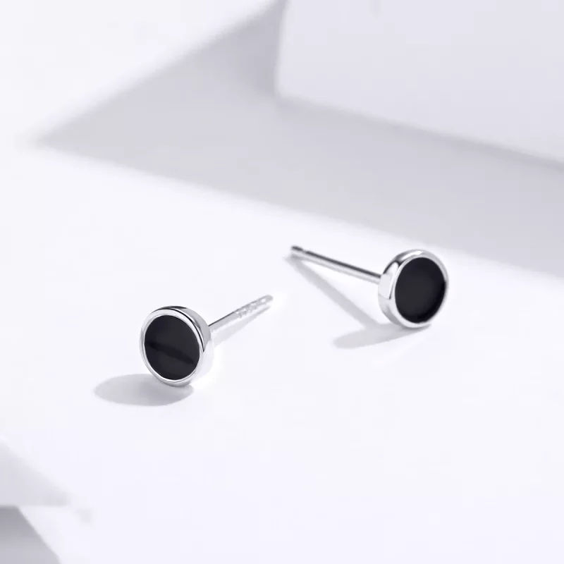 (afbeelding voor) Pandora Style Klein rond stuk Oorknopjes - SCE694 - Bekijken 3