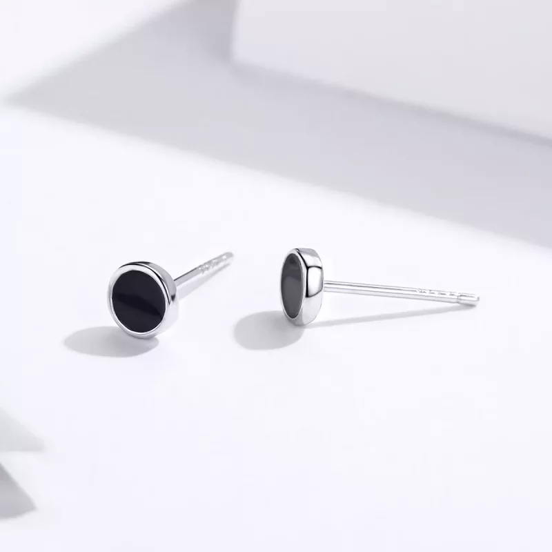 (afbeelding voor) Pandora Style Klein rond stuk Oorknopjes - SCE694 - Bekijken 4