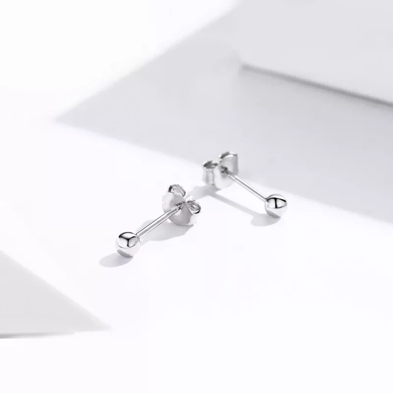 (afbeelding voor) Pandora Style kleine bal Oorknopjes - SCE581 - Bekijken 4