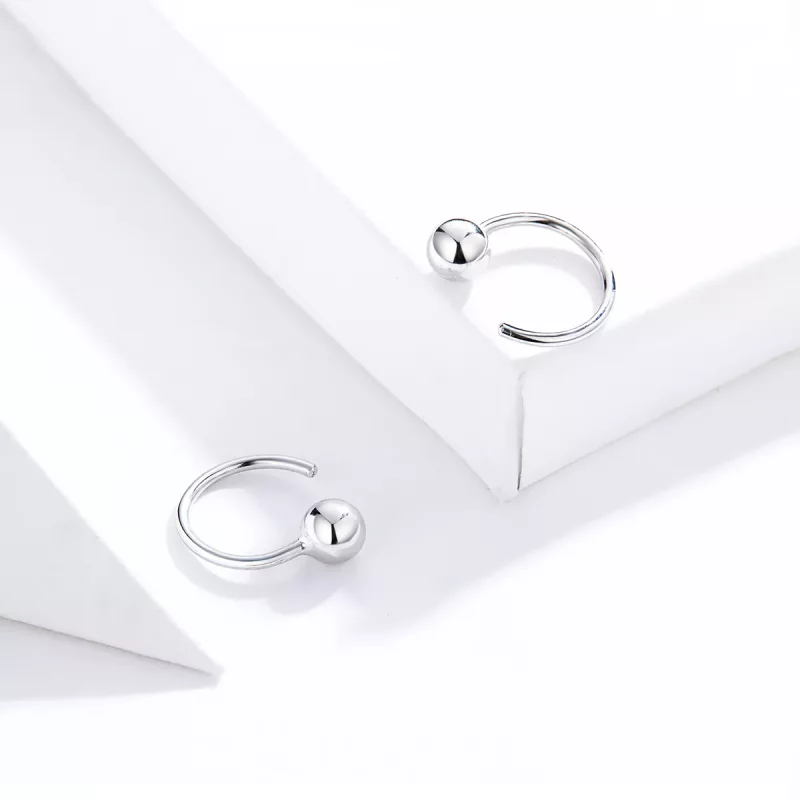 (afbeelding voor) Pandora Style kleine bal Oorringen - SCE782-A - Bekijken 2