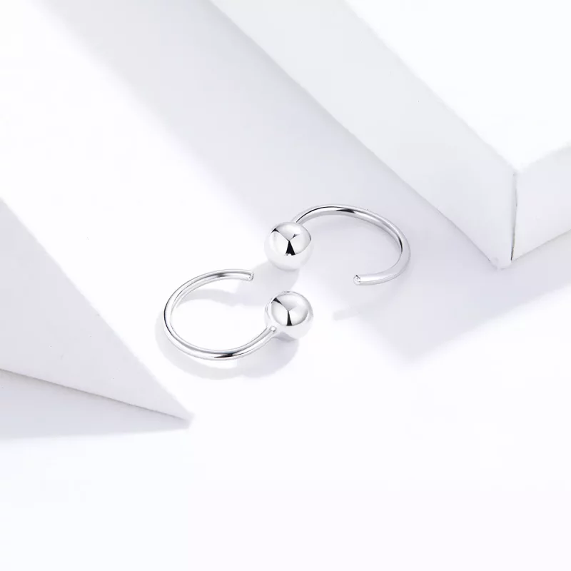 (afbeelding voor) Pandora Style kleine bal Oorringen - SCE782-A - Bekijken 3