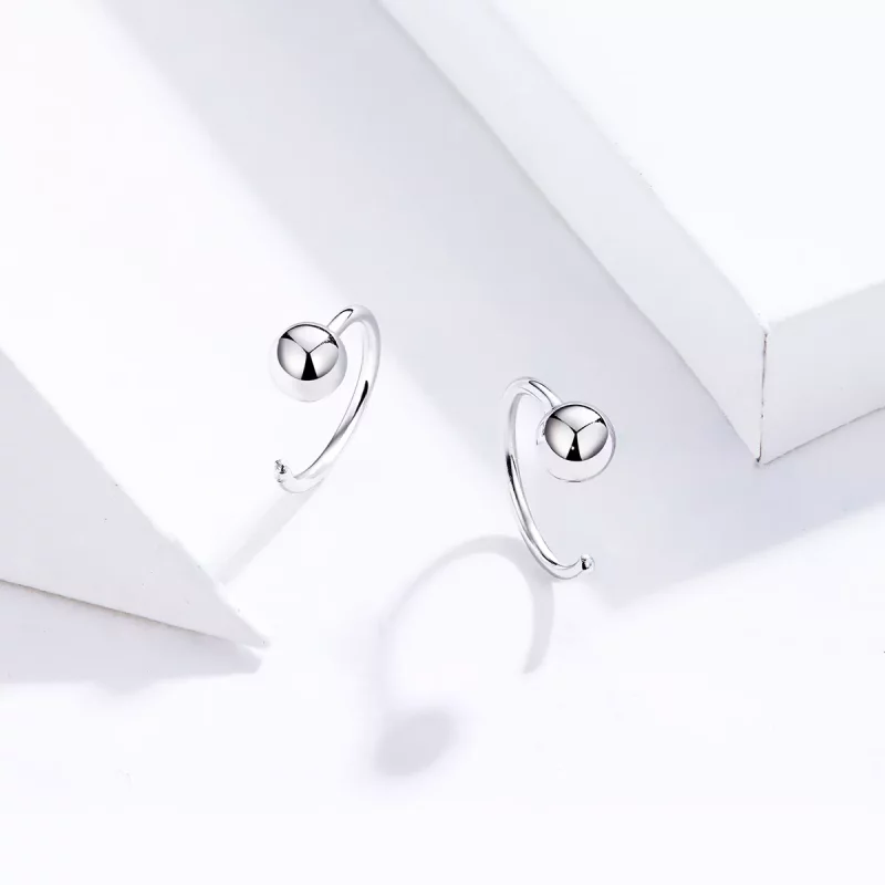 (afbeelding voor) Pandora Style kleine bal Oorringen - SCE782-A - Bekijken 4