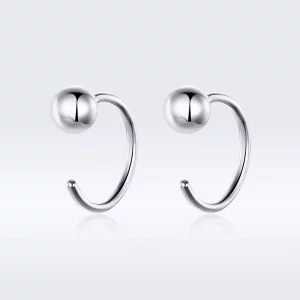 (afbeelding voor) Pandora Style kleine bal Oorringen - SCE782-A