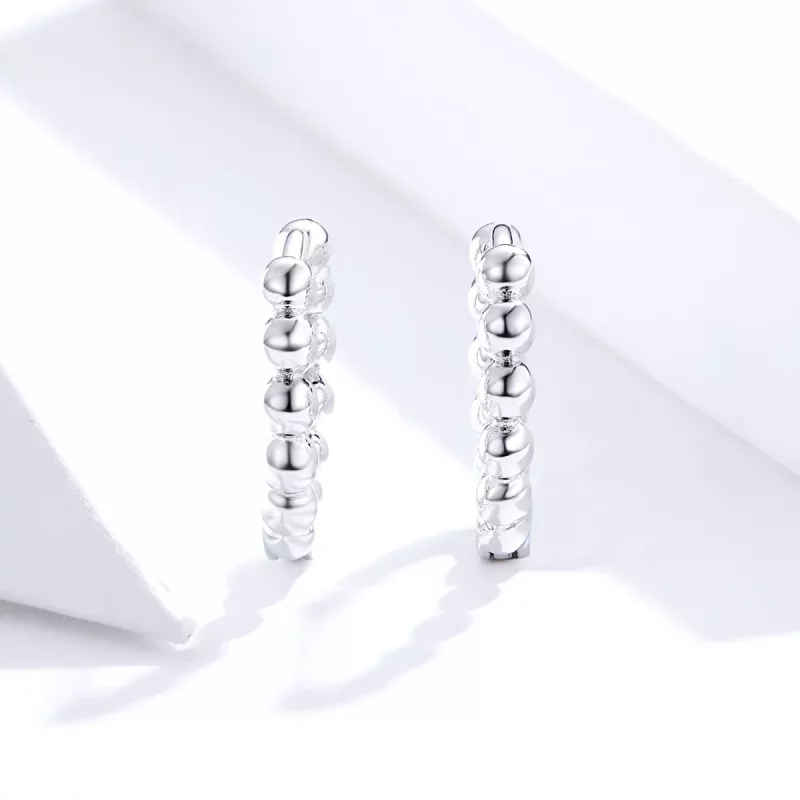 (afbeelding voor) Pandora Style kleine bal Oorringen - SCE807-A - Bekijken 2