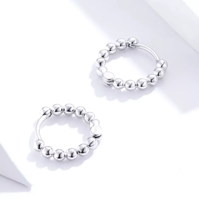 (afbeelding voor) Pandora Style kleine bal Oorringen - SCE807-A - Bekijken 3