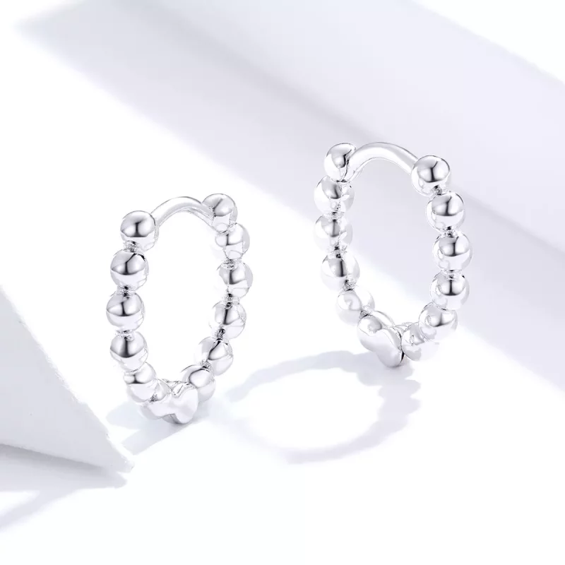 (afbeelding voor) Pandora Style kleine bal Oorringen - SCE807-A - Bekijken 4
