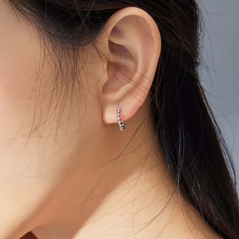 (afbeelding voor) Pandora Style kleine bal Oorringen - SCE807-A - Bekijken 7