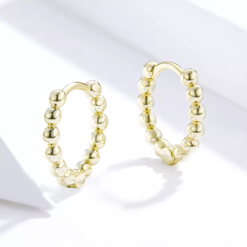 (afbeelding voor) Pandora Style kleine bal Oorringen - SCE807-B - Bekijken 3