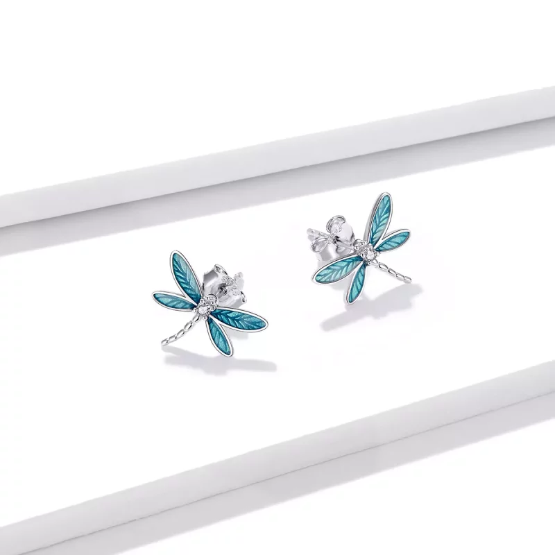 (afbeelding voor) Pandora Style Kleine Libelle Oorknopjes - BSE455 - Bekijken 4