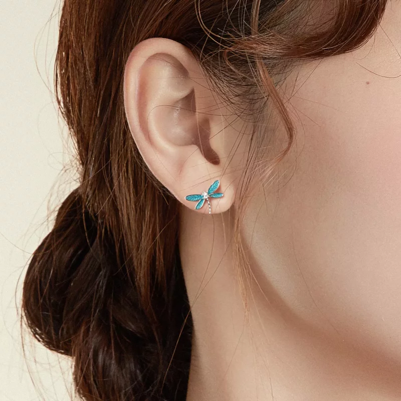 (afbeelding voor) Pandora Style Kleine Libelle Oorknopjes - BSE455 - Bekijken 6