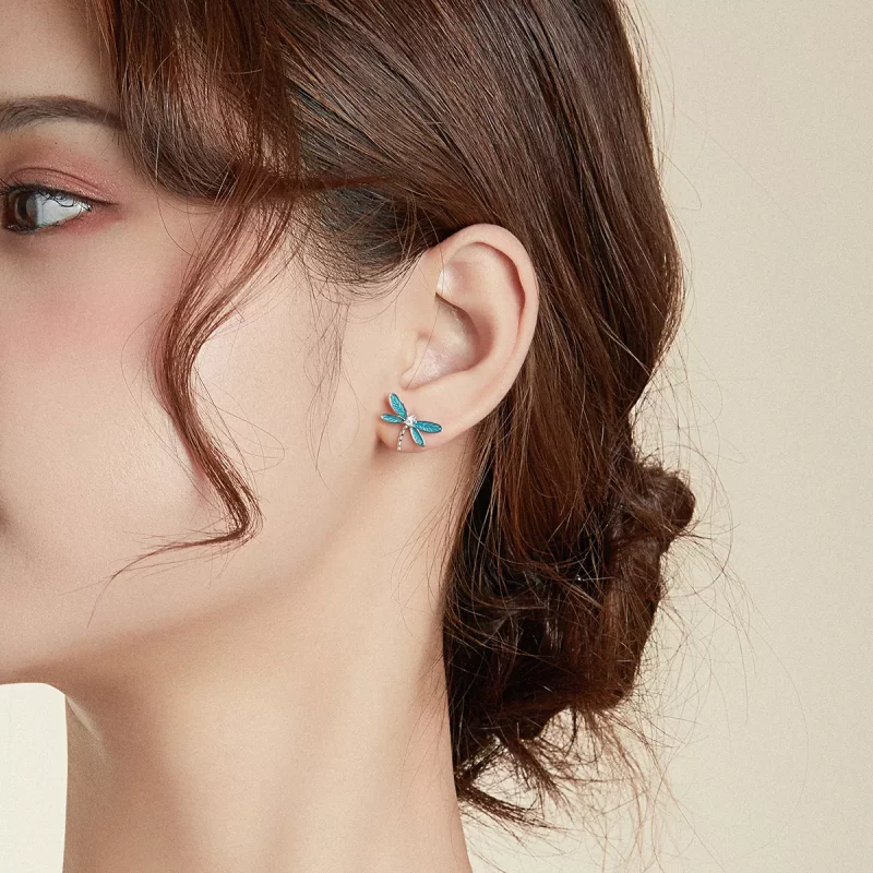 (afbeelding voor) Pandora Style Kleine Libelle Oorknopjes - BSE455 - Bekijken 8