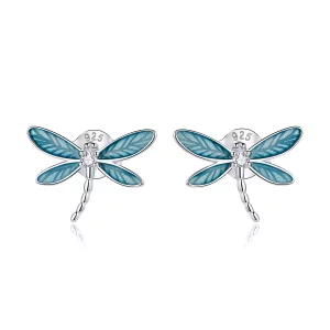 (afbeelding voor) Pandora Style Kleine Libelle Oorknopjes - BSE455