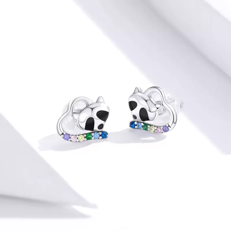 (afbeelding voor) Pandora Style kleine wasbeer Oorknopjes - SCE883 - Bekijken 3