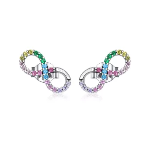 Pandora Style Kleurrijk symbool van oneindigheid Oorknopjes - SCE893 (afbeelding voor) Pandora Style Kleurrijk symbool van oneindigheid Oorknopjes - SCE893