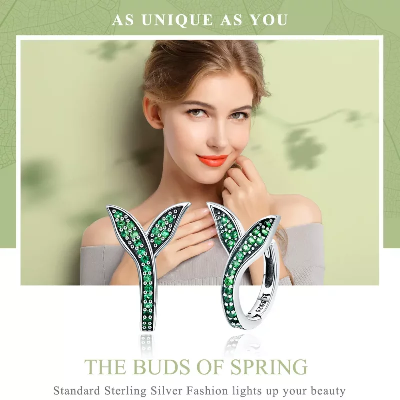 (afbeelding voor) Pandora Style Knoppen van de lente Oorringen - SCE295 - Bekijken 2