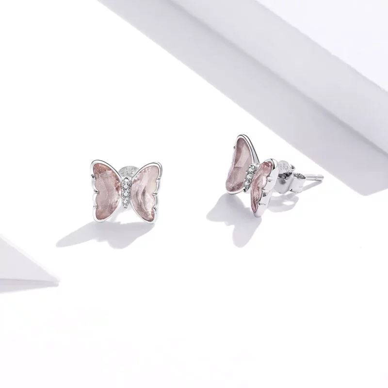 (afbeelding voor) Pandora Style Kristallen vlinder Oorknopjes - SCE1013 - Bekijken 3