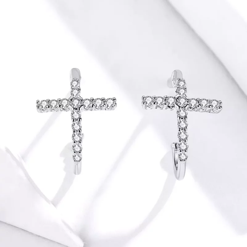 (afbeelding voor) Pandora Style Kruising Oorknopjes - SCE755 - Bekijken 3