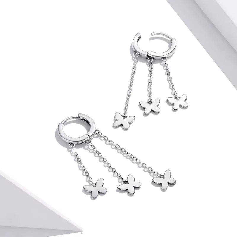 (afbeelding voor) Pandora Style Kwastje vlinder Oorhangers - SCE1173 - Bekijken 4