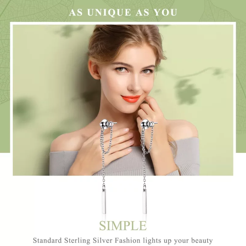 (afbeelding voor) Pandora Style Lichtgeometrie Oorhangers - SCE550 - Bekijken 2