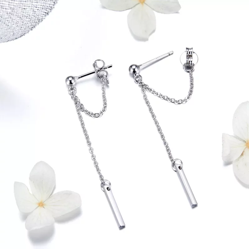(afbeelding voor) Pandora Style Lichtgeometrie Oorhangers - SCE550 - Bekijken 3