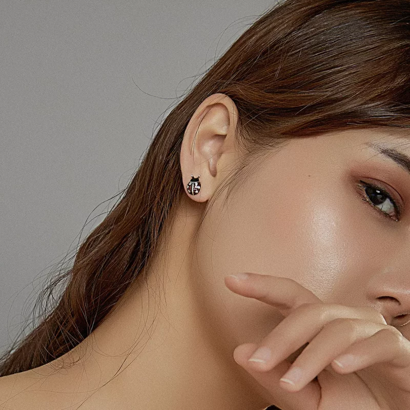 (afbeelding voor) Pandora Style Lieveheersbeestje Oorknopjes - SCE972 - Bekijken 7