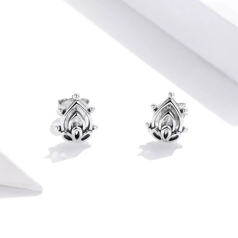 (afbeelding voor) Pandora Style Lotus Knop Oorknopjes - SCE989 - Bekijken 2
