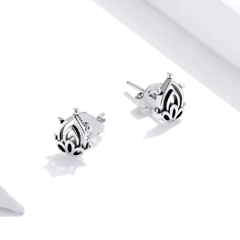 (afbeelding voor) Pandora Style Lotus Knop Oorknopjes - SCE989 - Bekijken 4