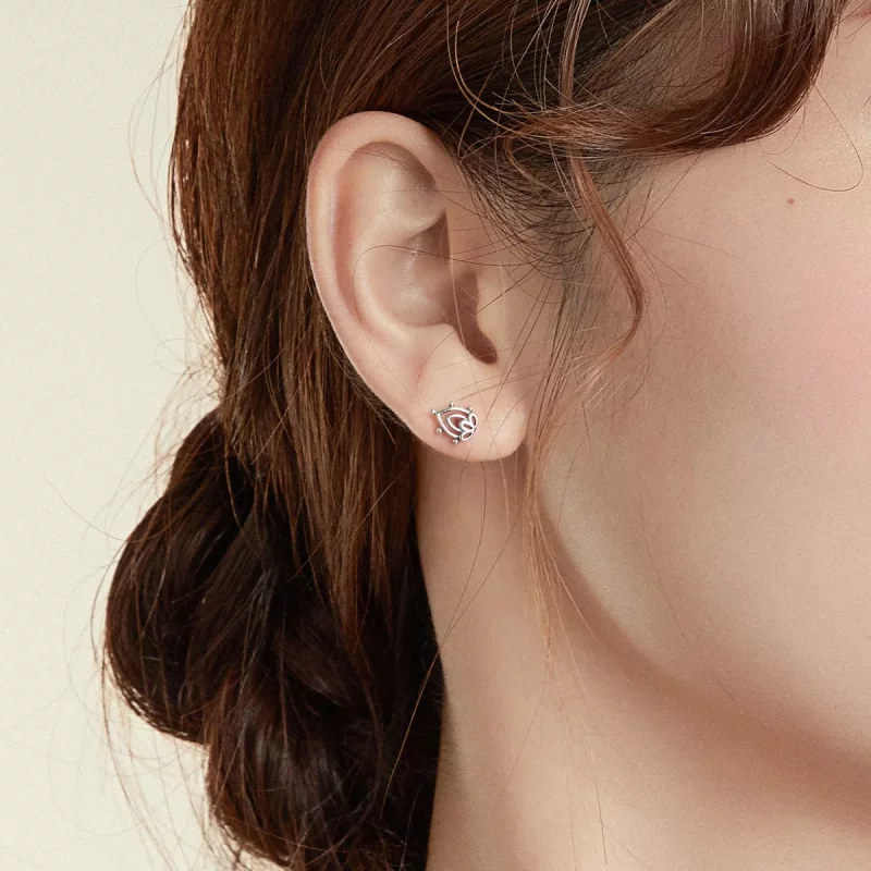 (afbeelding voor) Pandora Style Lotus Knop Oorknopjes - SCE989 - Bekijken 7