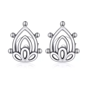 Pandora Style Lotus Knop Oorknopjes - SCE989 (afbeelding voor) Pandora Style Lotus Knop Oorknopjes - SCE989