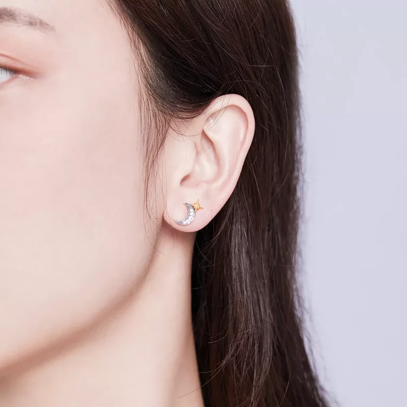 (afbeelding voor) Pandora Style maanlicht Oorknopjes - SCE729 - Bekijken 7