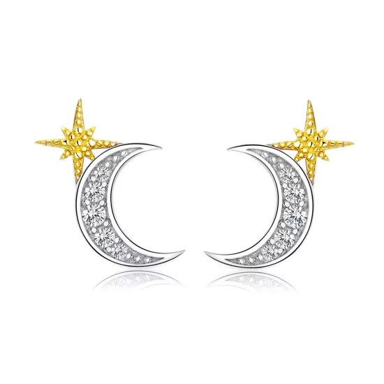 (afbeelding voor) Pandora Style maanlicht Oorknopjes - SCE729